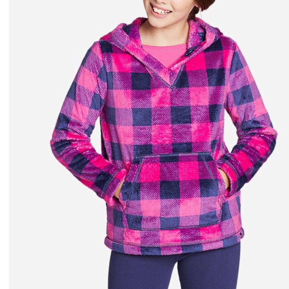 Eddie Bauer girls fleece hoodie size M. 10/12